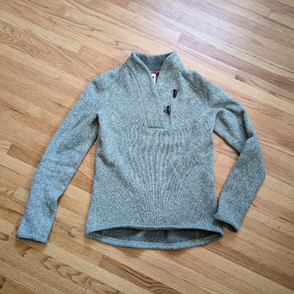 The North Face Fitted Green Fleece Pullover - Picture 1 of 10